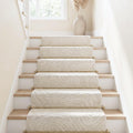 Size Hallway Stair Runner - Choose Your Length - 27 Inches Wide x 99 Feet Long Runner (27" x 99' Runner) Rug - Ivory  Soft Touch, Modern Geometric - Hi-Lo Pile